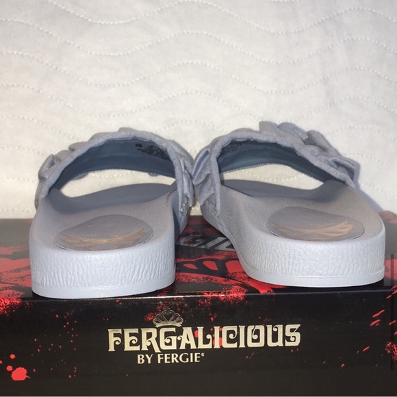 Fergalicious Blue Slip On sandals Size 6 NIB - Picture 6 of 7